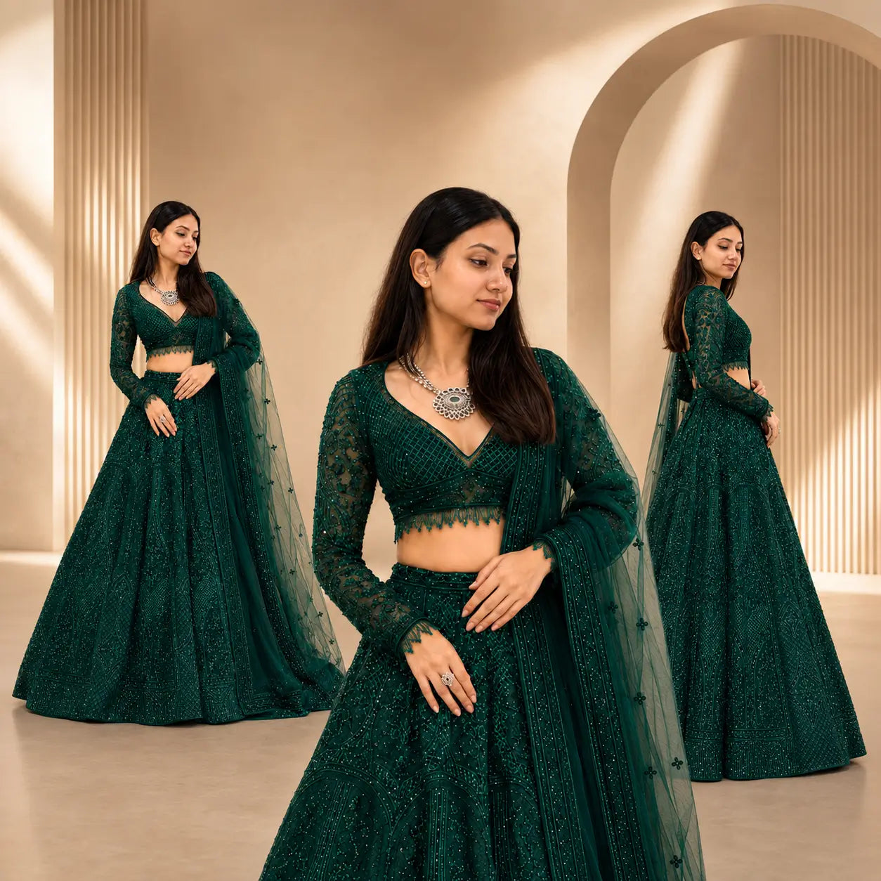 Designer Net Sequins Lehenga Choli for Wedding and Reception Occasions