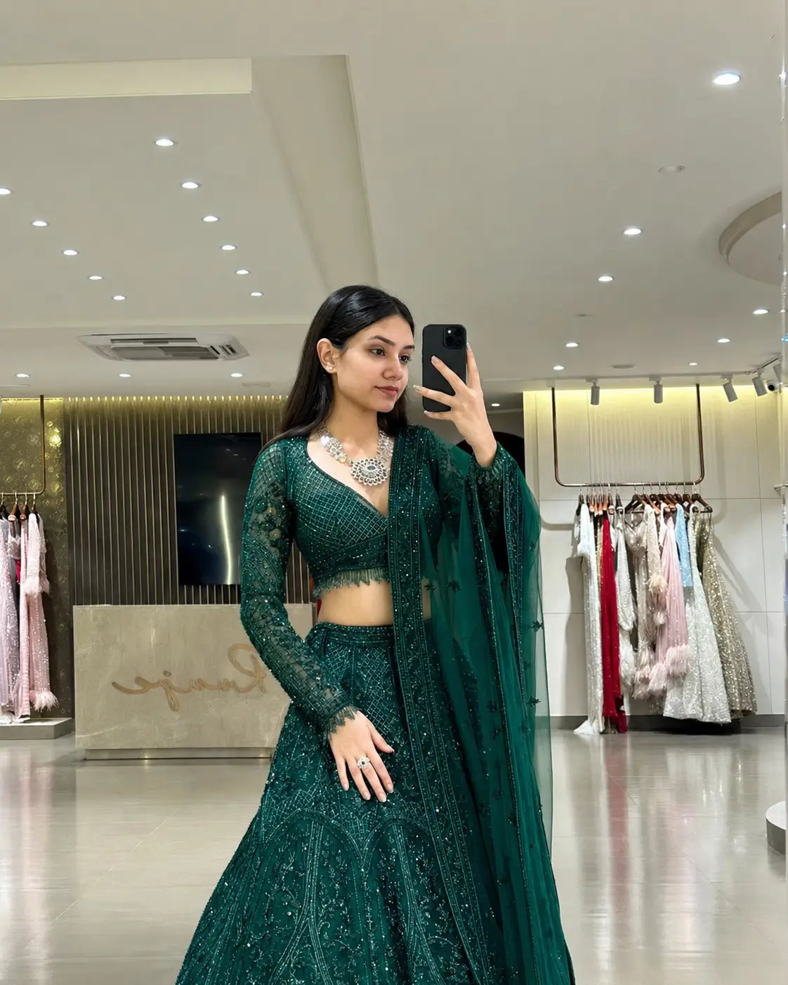 Designer Net Sequins Lehenga Choli for Wedding and Reception Occasions