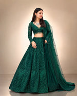 Designer Net Sequins Lehenga Choli for Wedding and Reception Occasions