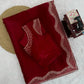 Designer Organza & Jimmy Chu Saree with Intricate Hot Fix Work | Soft Silk Saree with Unstitched Blouse