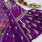 Designer Organza Silk Palazzo Suit Set for Wedding and Festive Wear