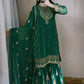 Designer Organza Silk Palazzo Suit Set for Wedding and Festive Wear