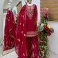 Designer Organza Silk Palazzo Suit Set for Wedding and Festive Wear