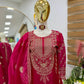 Designer Organza Silk Palazzo Suit Set for Wedding and Festive Wear