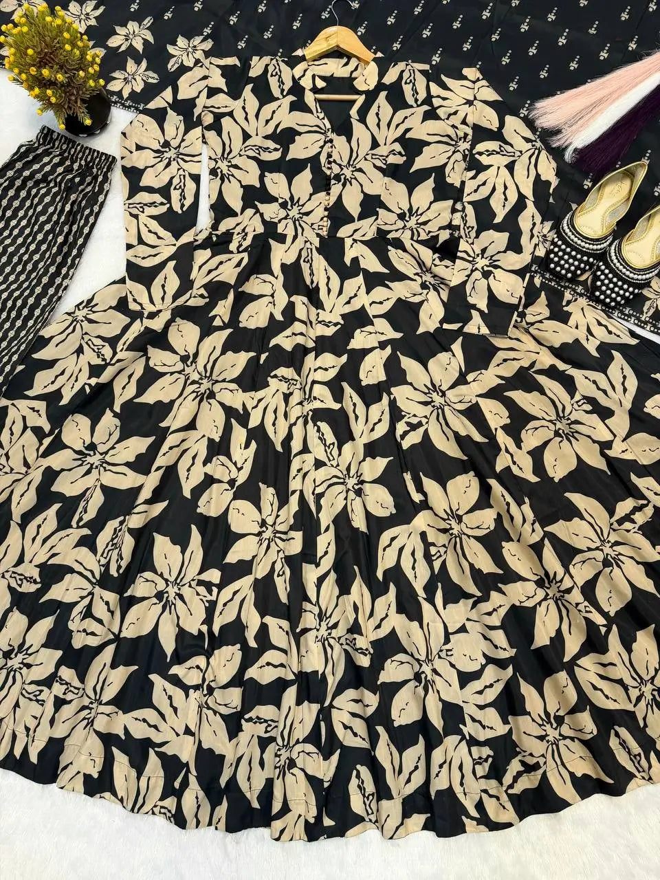 Designer Printed Anarkali Suit Set for Festive and Casual Wear