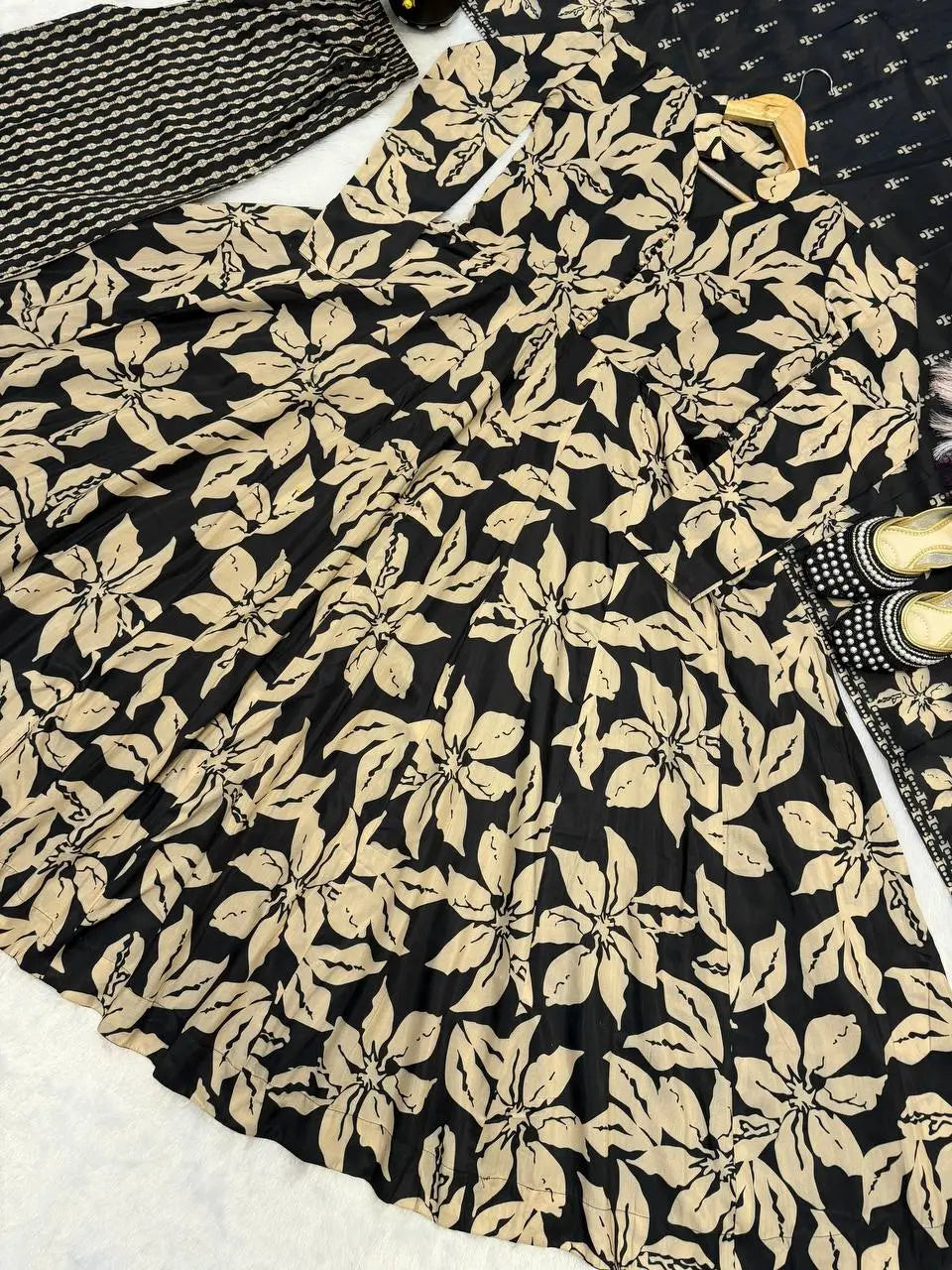 Designer Printed Anarkali Suit Set for Festive and Casual Wear