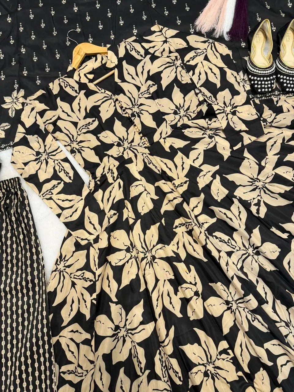 Designer Printed Anarkali Suit Set for Festive and Casual Wear