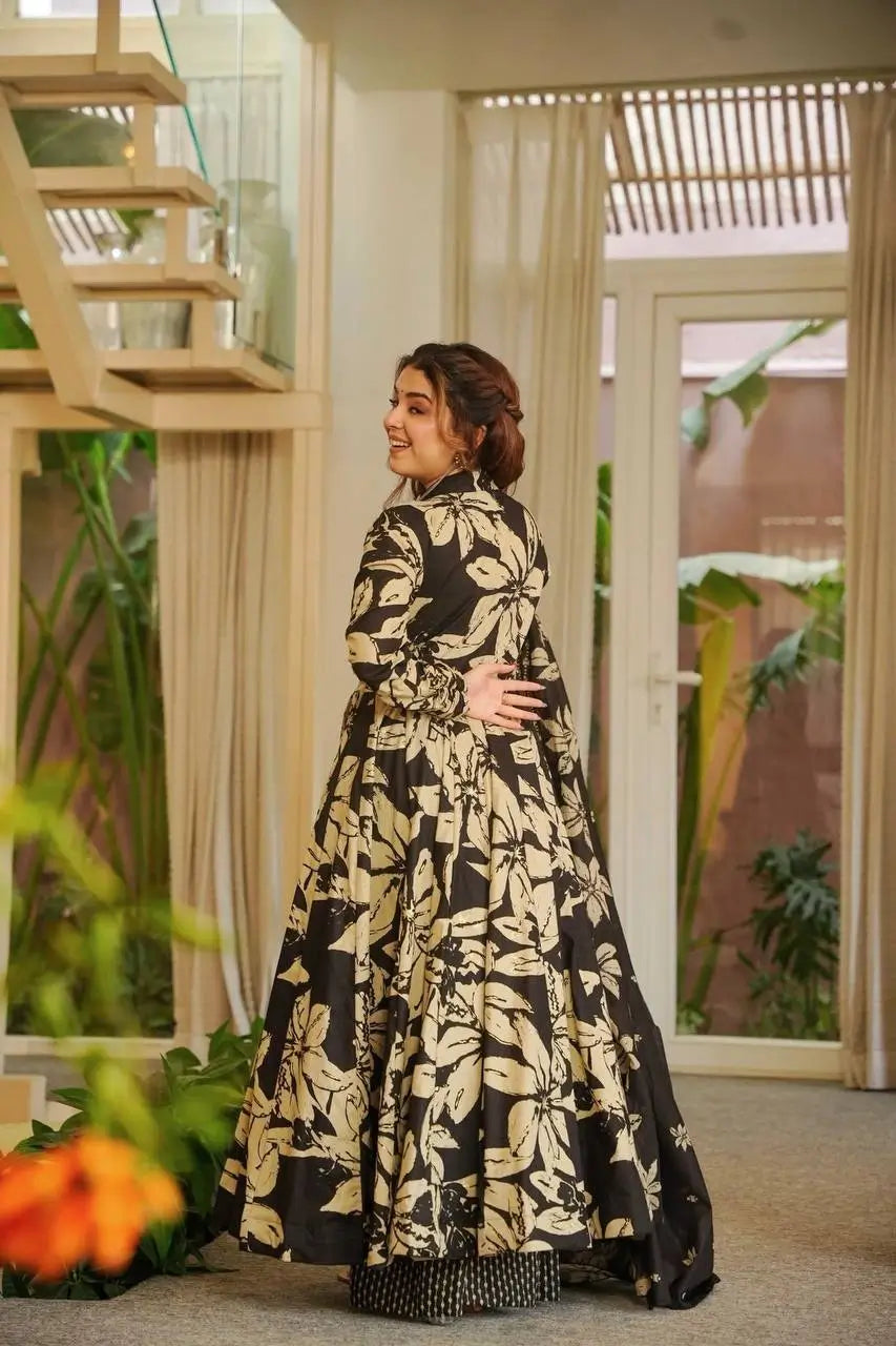 Designer Printed Anarkali Suit Set for Festive and Casual Wear