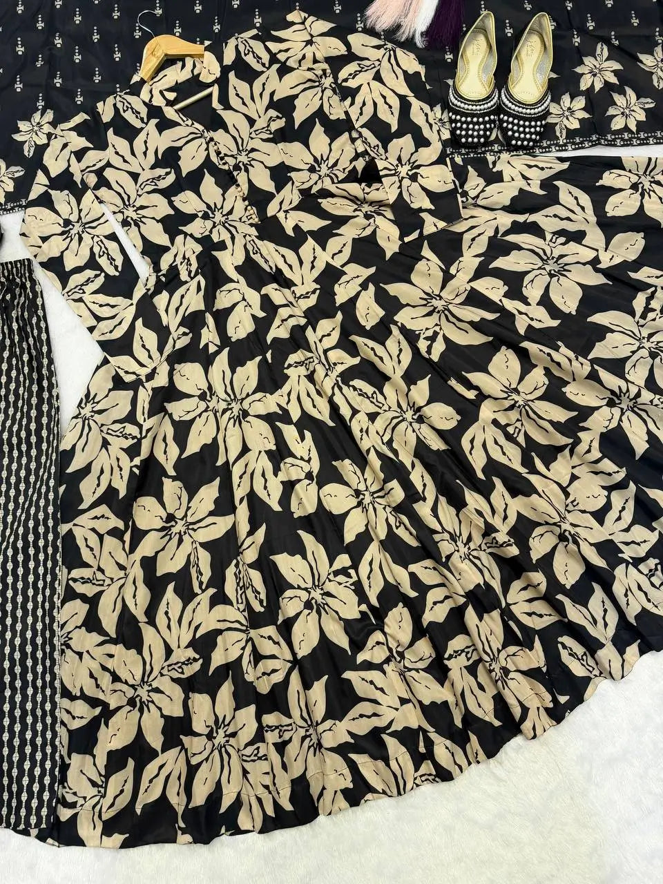 Designer Printed Anarkali Suit Set for Festive and Casual Wear