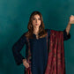 Designer Pure Crepe Silk Embroidered Suit Set with Dupatta