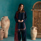 Designer Pure Crepe Silk Embroidered Suit Set with Dupatta