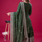 Designer Pure Heavy Chinnon Silk Embroidered Sharara Suit with Dupatta | Stitched 3-Piece Set for Women