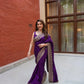 Designer Rangoli Silk Saree with Zari Sequence Work for Wedding Reception and Festive Party