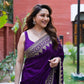 Designer Rangoli Silk Saree with Zari Sequence Work for Wedding Reception and Festive Party