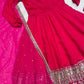 Designer Rayon Anarkali Suit with Embroidered Dupatta for Festive and Party Wear