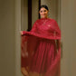 Designer Rayon Anarkali Suit with Embroidered Dupatta for Festive and Party Wear
