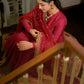 Designer Rayon Anarkali Suit with Embroidered Dupatta for Festive and Party Wear