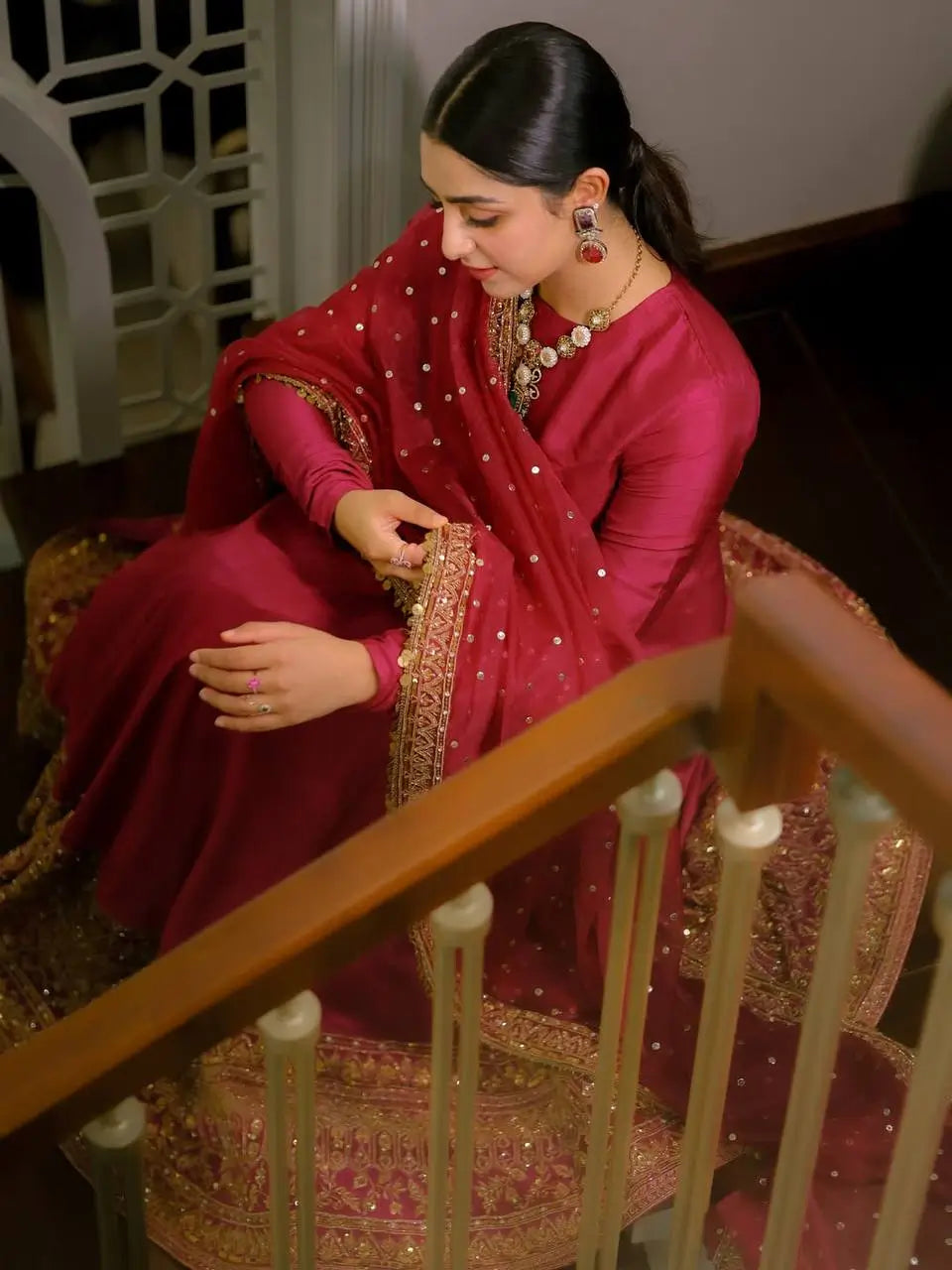 Designer Rayon Anarkali Suit with Embroidered Dupatta for Festive and Party Wear