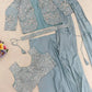 Designer Ready to Wear Crepe Silk Saree with Embroidered Koti for Wedding and Party Wear