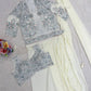 Designer Ready to Wear Crepe Silk Saree with Embroidered Koti for Wedding and Party Wear
