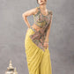 Designer Ready to Wear Embroidered Chinon Saree for Festive and Party Wear