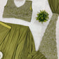 Designer Ready to Wear Embroidered Chinon Saree for Festive and Party Wear