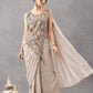Designer Ready to Wear Embroidered Chinon Saree for Festive and Party Wear