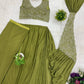 Designer Ready to Wear Embroidered Chinon Saree for Festive and Party Wear