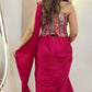 Designer Ready to Wear Embroidered Crepe Silk Saree for Festive and Party Wear