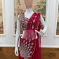Designer Ready to Wear Embroidered Faux Georgette Saree for Festive and Party Wear