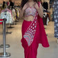 Designer Ready to Wear Embroidered Faux Georgette Saree for Festive and Party Wear