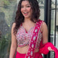 Designer Ready to Wear Embroidered Faux Georgette Saree for Festive and Party Wear