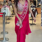 Designer Ready to Wear Embroidered Faux Georgette Saree for Festive and Party Wear