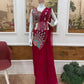Designer Ready to Wear Embroidered Faux Georgette Saree for Festive and Party Wear
