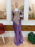 Designer Ready to Wear Embroidered Rangoli Silk Saree for Festive and Party Wear
