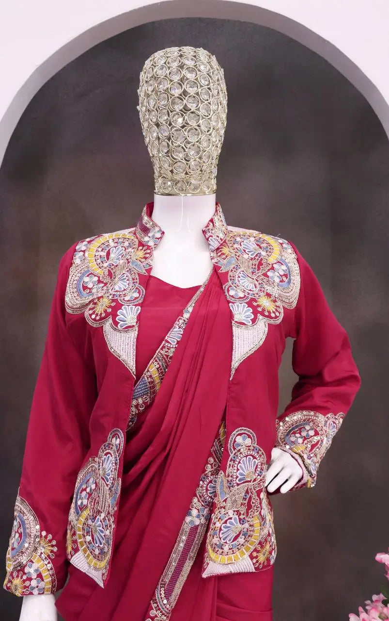 Designer Ready to Wear Koti Saree for Wedding and Festive Wear