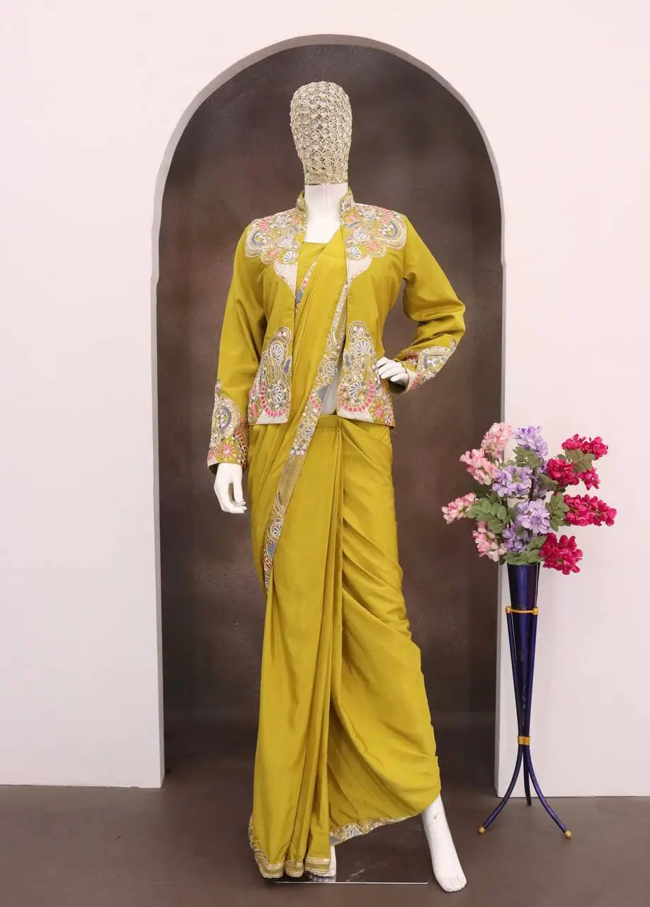 Designer Ready to Wear Koti Saree for Wedding and Festive Wear