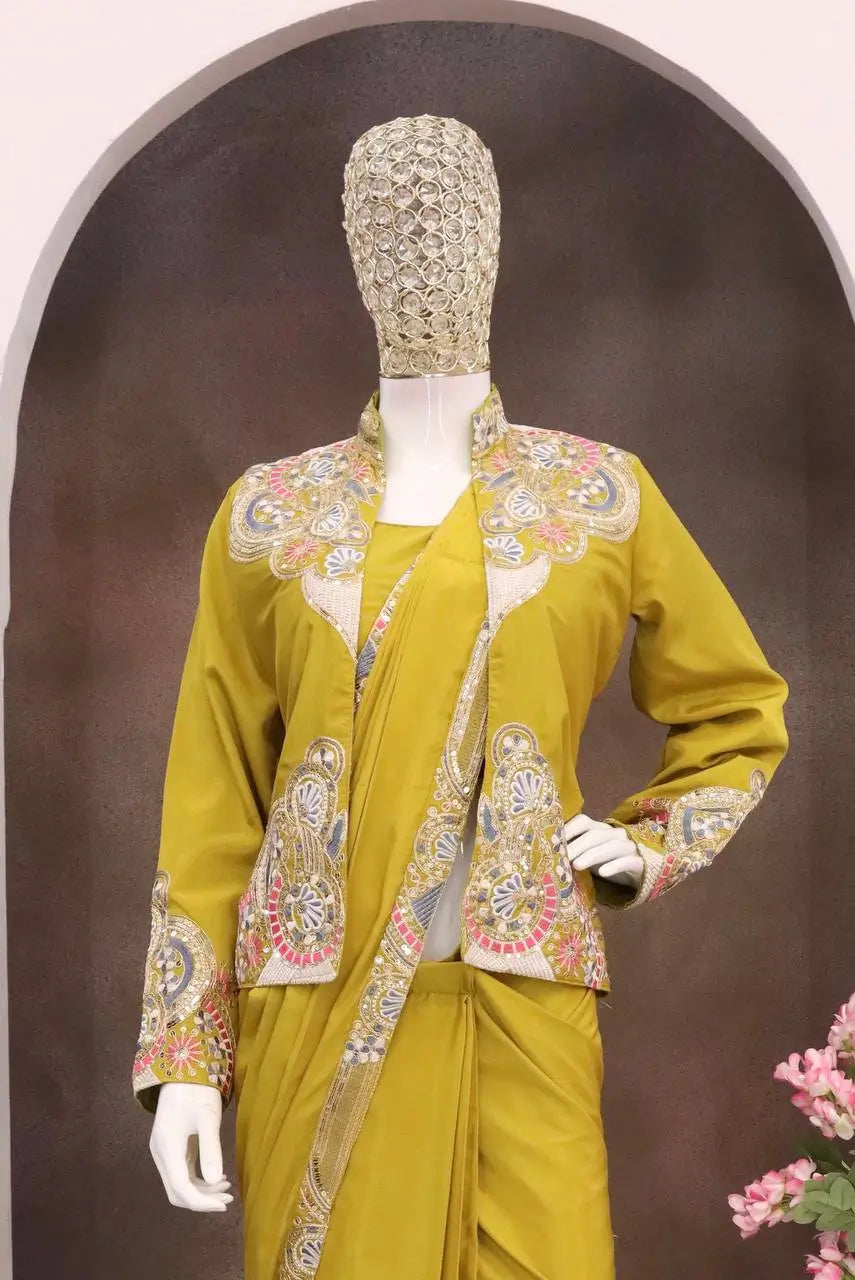 Designer Ready to Wear Koti Saree for Wedding and Festive Wear