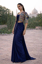 Designer Ready to Wear Saree with Embroidered Koti for Festive and Party Wear