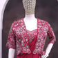 Designer Ready to Wear Saree with Embroidered Koti for Wedding and Party Wear