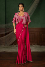 Designer Ready to Wear Saree with Embroidered Koti for Wedding and Party Wear