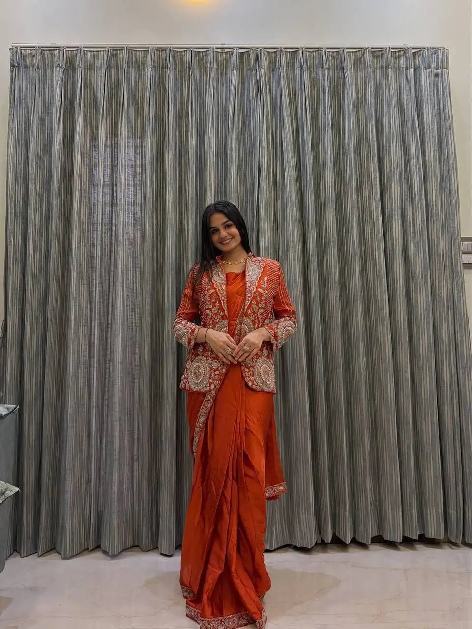 Designer Ready to Wear saree with Koti for Wedding and party Wear