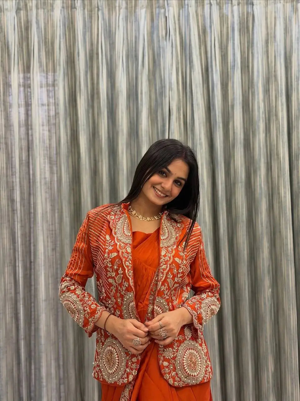 Designer Ready to Wear saree with Koti for Wedding and party Wear