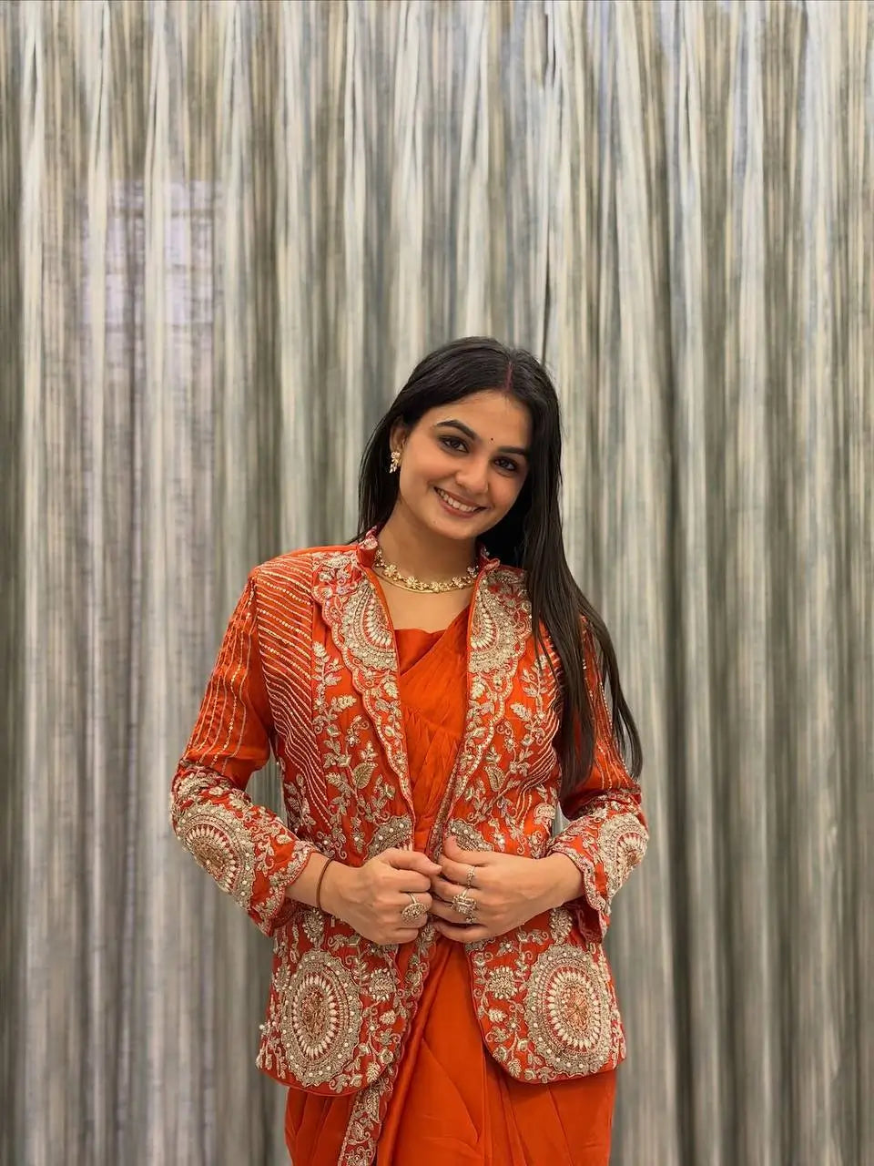 Designer Ready to Wear saree with Koti for Wedding and party Wear