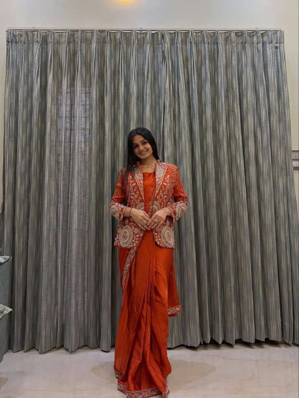 Designer Ready to Wear saree with Koti for Wedding and party Wear
