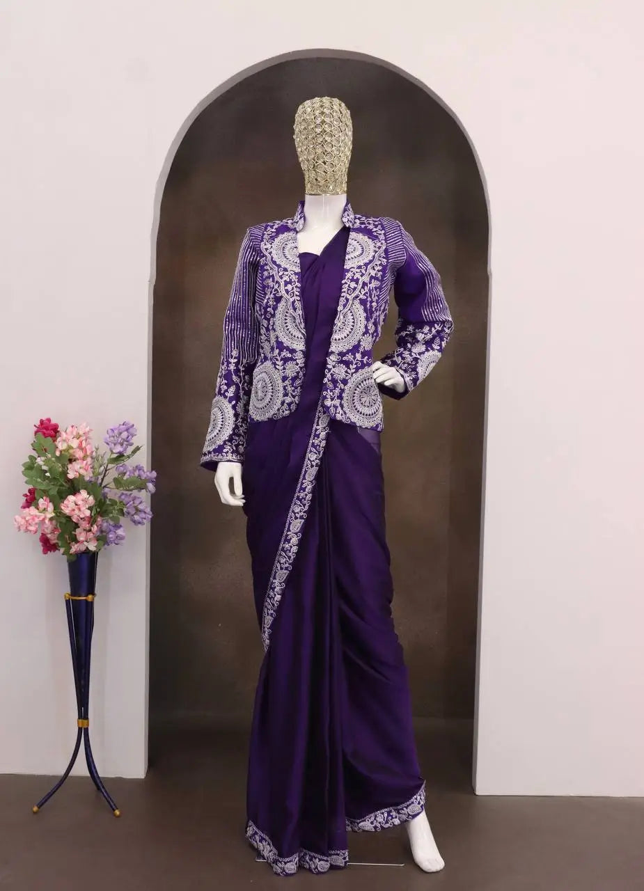 Designer Ready to Wear saree with Koti for Wedding and party Wear