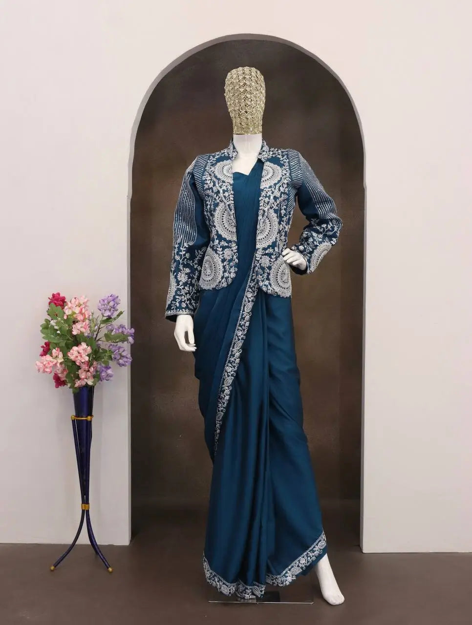 Designer Ready to Wear saree with Koti for Wedding and party Wear