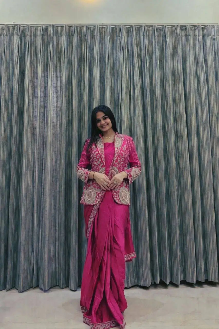 Designer Ready to Wear saree with Koti for Wedding and party Wear