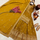 Designer Red Chinon Silk Lehenga Set with Heavy Embroidery & Sequins Work | Fully Stitched with Dupatta