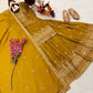 Designer Red Chinon Silk Lehenga Set with Heavy Embroidery & Sequins Work | Fully Stitched with Dupatta